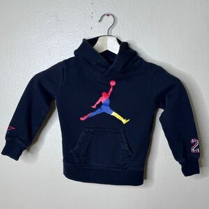 Nike Air Jordan Jumpman Hoodie Kids 3-4 Black Long Sleeve Pocket